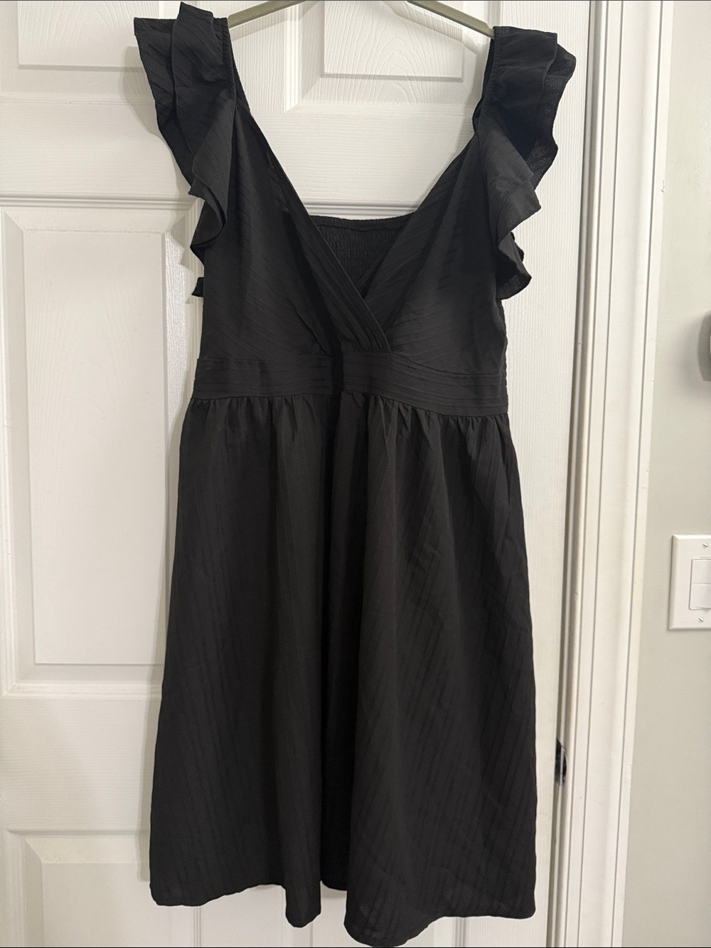 Classic Black Ruffle Sleeve Dress